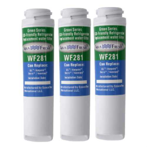 Aqua Fresh Replacement Water Filter Cartridge for GE WF298 Filter Models - (3 Pack)
