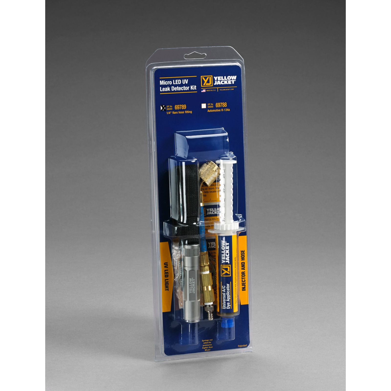 Yellow Jacket 69789 - Micro LED Flashlight UV Leak Detection Kit for A/C